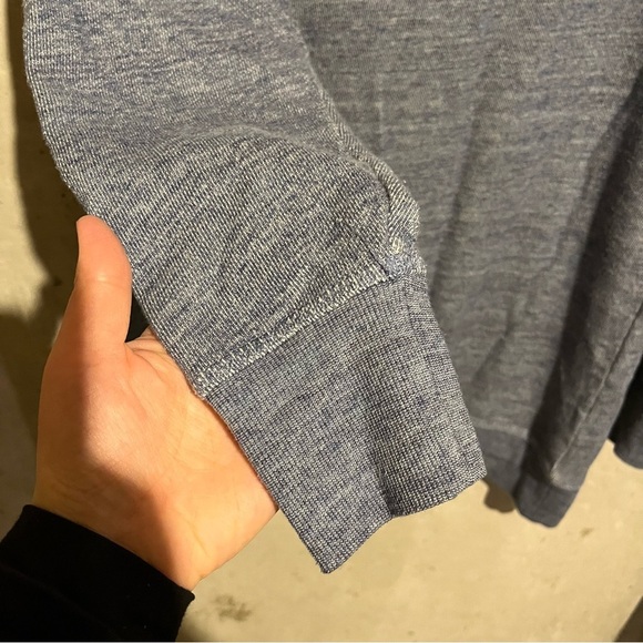 Caslon Women's Size L Knit Blue Longline Raglan Tunic Sweater Sweatshirt - Picture 3 of 9